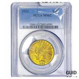 1932 $10 Gold Eagle PCGS MS62