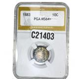 1883 Seated Liberty Dime PGA MS64+