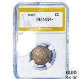 1889 Liberty Victory Nickel PGA MS64+