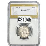 1914 Barber Quarter PGA MS65