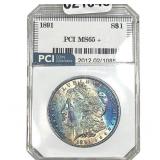 1891 Morgan Silver Dollar PCI MS65+