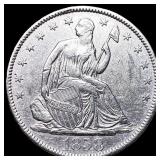 1858-O Silver Seated Liberty Half Dollar  UNCIRCU