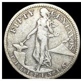 1907S Philippines Silver 50 Centavos