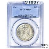 1942 Walking Liberty Half Dollar PCGS MS64