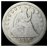 1856-O Silver Seated Liberty Quarter NICELY  CIRC