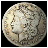 1890-CC Silver Morgan Dollar LIGHTLY  CIRCULATED