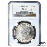 1889-O Morgan Silver Dollar NGC MS64