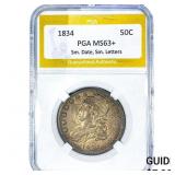 1834 Capped Bust Half Dollar PGA MS63+