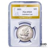 1893 Columbian Expo Half Dollar PGA MS64