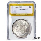 1882-O/O Morgan Silver Dollar PGA MS63