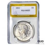 1921 Silver Peace Dollar PGA MS63