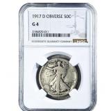 1917-D Walking Liberty Half Dollar NGC G4