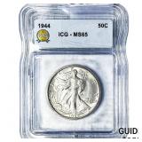 1944 Walking Liberty Half Dollar ICG MS65