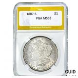 1887-S Morgan Silver Dollar PGA MS63