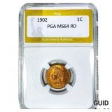 1902 Indian Head Cent PGA MS64 RD