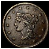 1841 Braided Hair Large Cent NEARLY  UNCIRCULATED