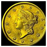 1851 Gold $1 Liberty Head Type 1 CLOSELY  UNCIRCU