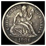 1886 Seated Liberty Dime CLOSELY UNCIRCULATED