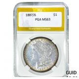 1887/6 Morgan Silver Dollar PGA MS63