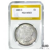 1889-S Morgan Silver Dollar PGA MS63