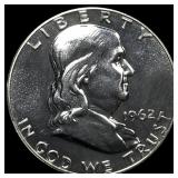 1962 Franklin Silver Half Dollar GEM PROOF