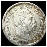 1883 Hawaii Silver 10 Cents ABOUT UNCIRCULATED