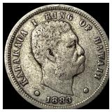 1883 Hawaii Silver Dime ABOUT UNCIRCULATED