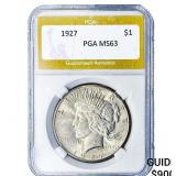 1927 Silver Peace Dollar PGA MS63