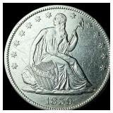 1859-O Silver Seated Liberty Half Dollar  UNCIRCU