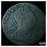 1775 Great Britain Copper 1/2 Penny