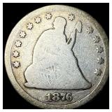 1876 Silver Seated Liberty Quarter NICELY  CIRCUL