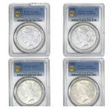 [4 Coins] 1922-1926 Silver Peace Dollar PCGS Genui