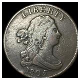 1805 Draped Bust Half Cent ABOUT UNCIRCULATED