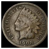 1908-S Indian Head Cent LIGHTLY CIRCULATED