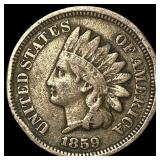 1859 Copper-Nickel Indian Head Cent ABOUT UNCIRCUL