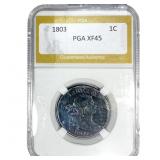 1803 Draped Bust Large Cent PGA XF45