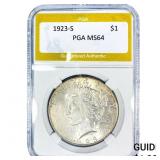 1923-S Silver Peace Dollar PGA MS64