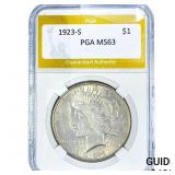 1923-S Silver Peace Dollar PGA MS63