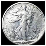 1917-D Walking Liberty Half Dollar CLOSELY  UNCIR
