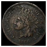 1866 Indian Head Cent CLOSELY UNCIRCULATED