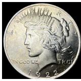 1922 Silver Peace Dollar NEARLY UNCIRCULATED