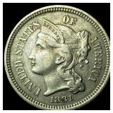 1881 Nickel Three-Cent Piece CLOSELY  UNCIRCULATE