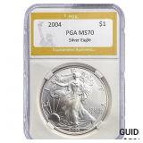 2004 American Silver Eagle PGA MS70