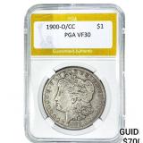 1900-O/CC Morgan Silver Dollar PGA VF30