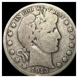 1913 Silver Barber Half Dollar NICELY CIRCULATED