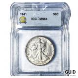 1941 Walking Liberty Half Dollar ICG MS64