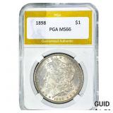 1898 Morgan Silver Dollar PGA MS66