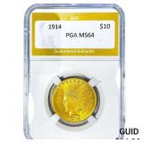 1914 $10 Gold Eagle PGA MS64