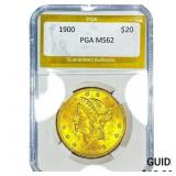 1900 $20 Gold Double Eagle PGA MS62