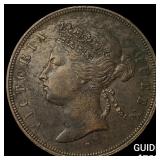 1874H Straits Settlements Bronze Cent- Victoria